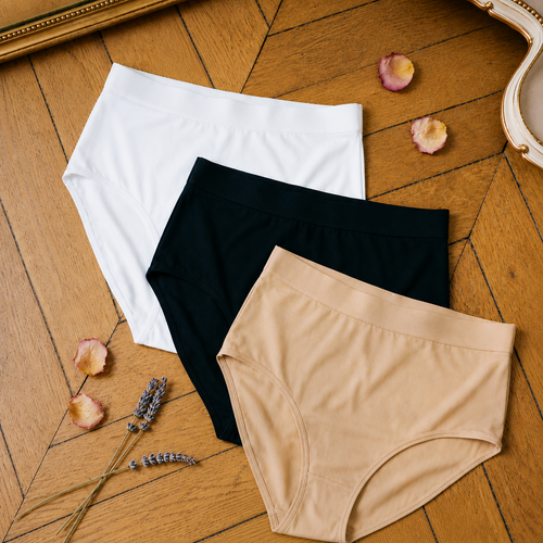 3-pack UltraMorpho™ slips: Svart, Vit, Beige (kr 53/styck)
